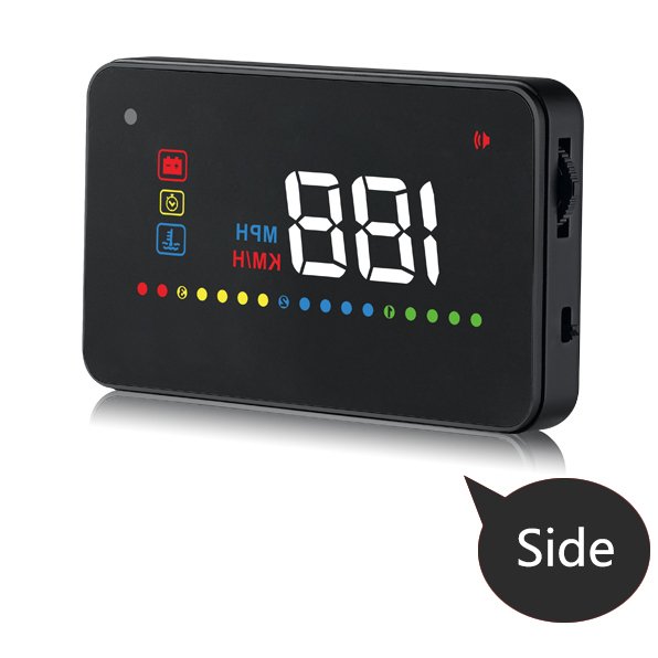 New Hot Sale 3.5inch A200 Auto Diagnostic Tool HUD Tpms Display OBD2 Gauge Plug & Play Car Speedometer HUD Connect Via OBD2